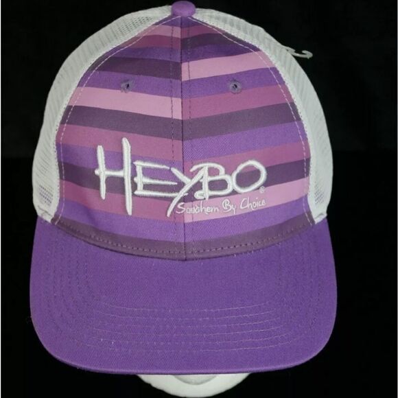 HEYBO Purple Stripes Hat/Cap Snap-Back Brand. - Picture 1 of 6